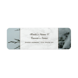 Hochzeitsanschrift - Evergreen Tree with Snow