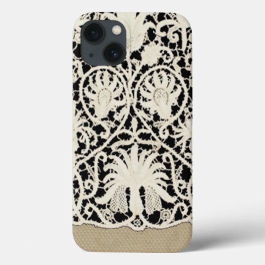 Hochzeitsantike Spitzen Linen Weiße klassische Hüb Case-Mate iPhone Hülle (Rückseite)