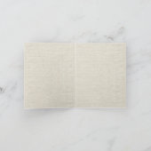 Hochzeitsantike Spitzen Linen Weiße klassische Hüb Dankeskarte (Innenseite)