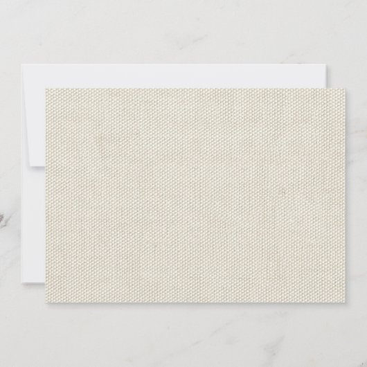 Hochzeitsantike Spitzen Linen Weiße klassische Hüb Einladung (Rückseite)