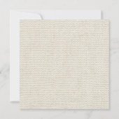 Hochzeitsantike Spitzen Linen Weiße klassische Hüb Einladung (Rückseite)