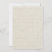 Hochzeitsantike Spitzen Linen Weiße klassische Hüb Einladung (Rückseite)