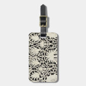 Hochzeitsantike Spitzen Linen Weiße klassische Hüb Gepäckanhänger (Vorderseite vertikal)