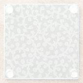 Hochzeitsantike Spitzen Linen Weiße klassische Hüb Glasuntersetzer (Rückseite)