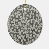 Hochzeitsantike Spitzen Linen Weiße klassische Hüb Keramikornament (Links)