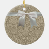 Hochzeitsantike Spitzen Linen Weiße klassische Hüb Keramikornament (Hinten)