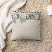 Hochzeitsantike Spitzen Linen Weiße klassische Hüb Kissen (Decke)