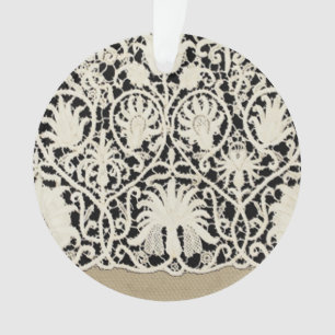 Hochzeitsantike Spitzen Linen Weiße klassische Hüb Ornament