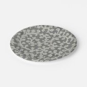 Hochzeitsantike Spitzen Linen Weiße klassische Hüb Pappteller (Schrägansicht)