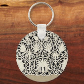 Hochzeitsantike Spitzen Linen Weiße klassische Hüb Schlüsselanhänger (Vorderseite)