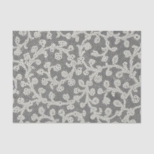 Hochzeitsantike Spitzen Linen Weiße klassische Hüb Seidenpapier (Vorderseite)