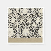 Hochzeitsantike Spitzen Linen Weiße klassische Hüb Serviette (Vorderseite)