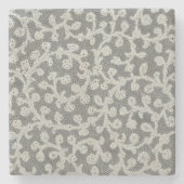 Hochzeitsantike Spitzen Linen Weiße klassische Hüb Steinuntersetzer (Vorderseite)