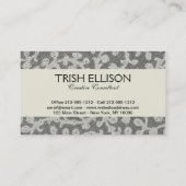 Hochzeitsantike Spitzen Linen Weiße klassische Hüb Visitenkarte (Rückseite)
