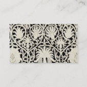 Hochzeitsantike Spitzen Linen Weiße klassische Hüb Visitenkarte (Rückseite)