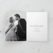 Hochzeitsantwort Rosa Eukalyptus vielen Dank Karte (Innenseite)