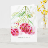 Hochzeitsantwort Rosa Eukalyptus vielen Dank Karte (Gelbe Blume)