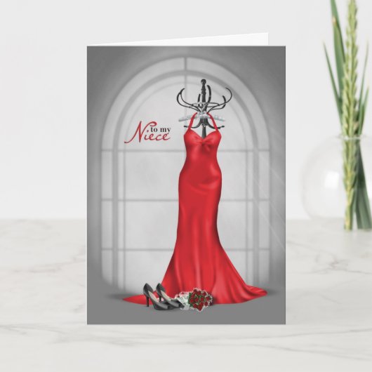 Hochzeitsanwärter für Nichte Einladung (Vorderseite)