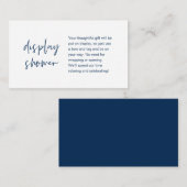 Hochzeitsanzeigedusche, moderne Minimalistische Ma Begleitkarte (Vorne/Hinten)