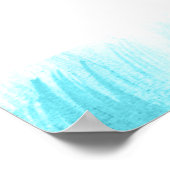 Hochzeitsaqua Blau abstrakter Blankoplan Poster (Ecke)