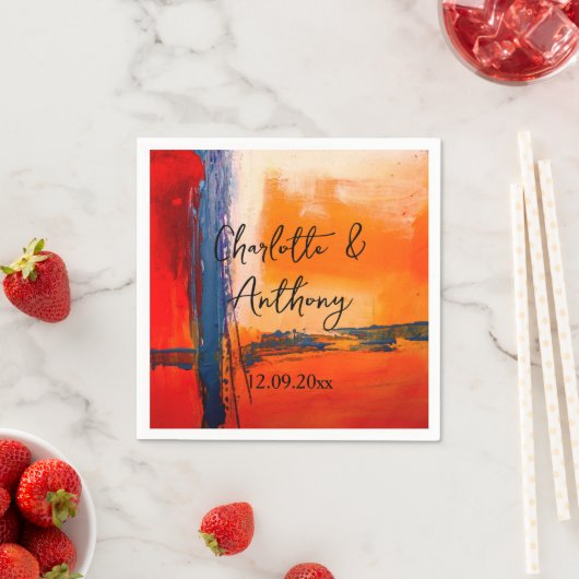 Hochzeitsarbeit für kreative Abstrakte Kunstwerke Serviette (Beispiel)