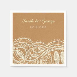 Hochzeitsarbeiten für Spitzenpapiere Serviette