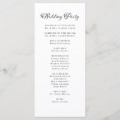 Hochzeitsarm | Schwarz-Weiß-Kalligrafie Programm (Rückseite)