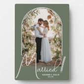 Hochzeitsarsch Foto Sage Green Fotoplatte (Vorderseite)