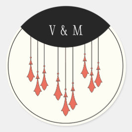 Hochzeitsaufkleber für Mitternacht Runder Aufkleber