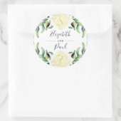 Hochzeitsaufkleber für Rose und Oliven Runder Aufkleber (Tasche)