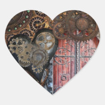 Hochzeitsaufkleber für Runde Steampunk Door Pocket