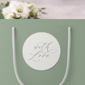 Hochzeitsaufkleber 'Mit Liebe' Runder Aufkleber