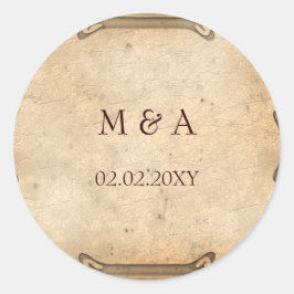 Hochzeitsaufkleber Runder Aufkleber