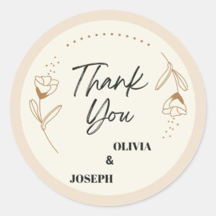 Hochzeitsaufkleber Runder Aufkleber