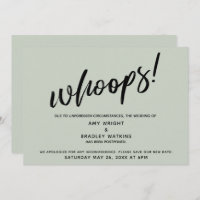 Hochzeitsaufschub Humor "Whoops"! Speicherkarte