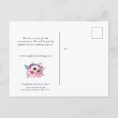 Hochzeitsaufschub machen wir noch immer Skriptflöt Ankündigungspostkarte (Rückseite)