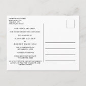 Hochzeitsaufschub Neue Datums- und Herzcreme Ankündigungspostkarte (Rückseite)