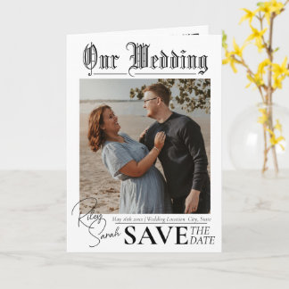 HOCHZEITSAUSGABE Zeitung | gefaltete Karte