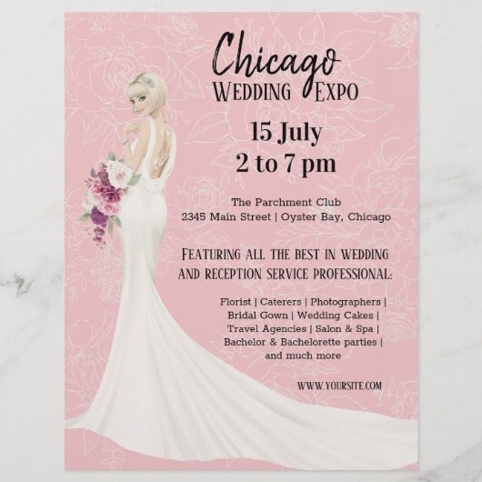 Hochzeitsausstellung: Hintergrundfarbe auswählen Flyer (Vorne)