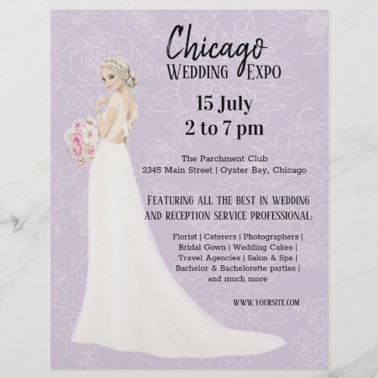 Hochzeitsausstellung: Hintergrundfarbe auswählen Flyer (Vorne)