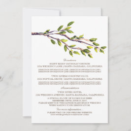 Hochzeitsausweis für gegrillte Zweige Einladung