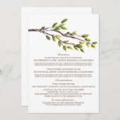 Hochzeitsausweis für gegrillte Zweige Einladung (Vorne/Hinten)