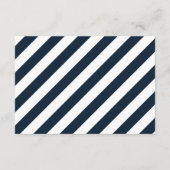 Hochzeitsausweis für Navy Nautical Octopus Begleitkarte (Rückseite)