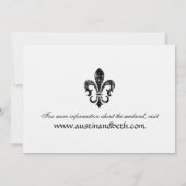 Hochzeitsausweis| New Orleans| Schwarz Einladung (Rückseite)