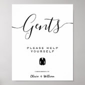 Hochzeitsbad Unterkunft Moderne Elegante Minimalis Poster (Vorne)