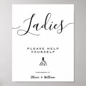 Hochzeitsbad Unterkunft Moderne Elegante Minimalis Poster (Vorne)