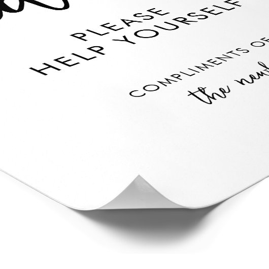 Hochzeitsbadekorb für Damen mit Hochzeitszeichen Poster (Ecke)