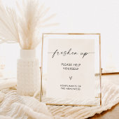 Hochzeitsbadzeichen, Minimalistisches Zimmer-Zeich Poster