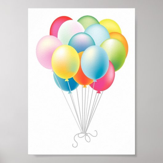 Hochzeitsballon Poster (Vorne)
