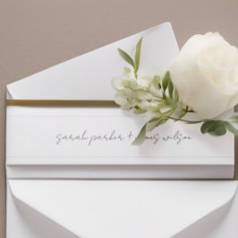 Hochzeitsband Bauchband Modernes Minimalistisch Einladungsbanderole